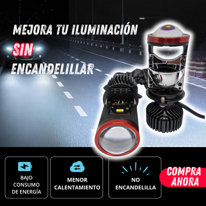 PROYECTOR LED ALTA CALIDAD H4 - ULTIMAS UNIDADES - ALTAS Y BAJAS