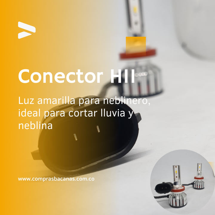 COMBO PAR BOMBILLOS LED H4 + PAR BOMBILLOS LED H11 CORTA NIEBLA - 20.000  LUMENES SIN ENCANDILAR