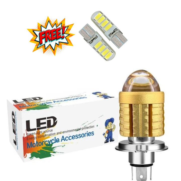 BOMBILLO LED  dual color H4 OFERTA EXCLUSIVA GRATIS par de COCUYOS LED